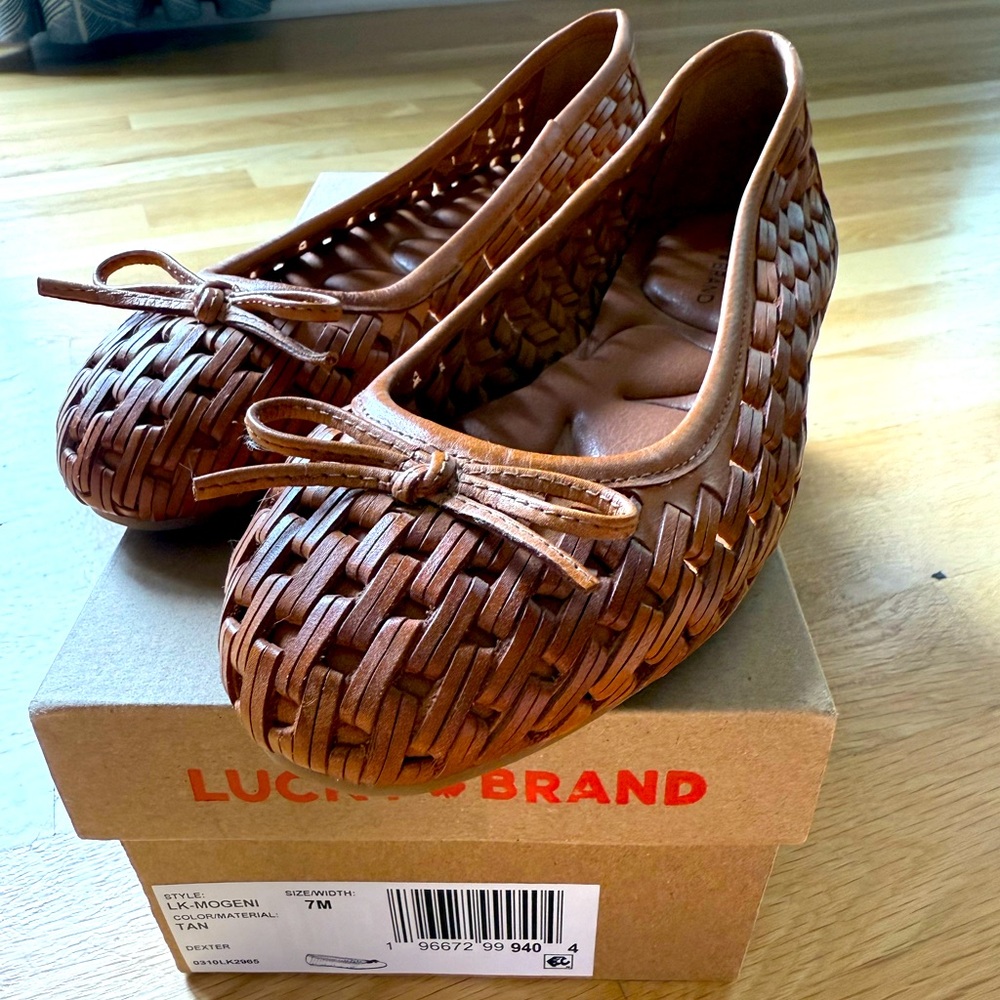 NEW Lucky Brand Mogeni woven flats size 7